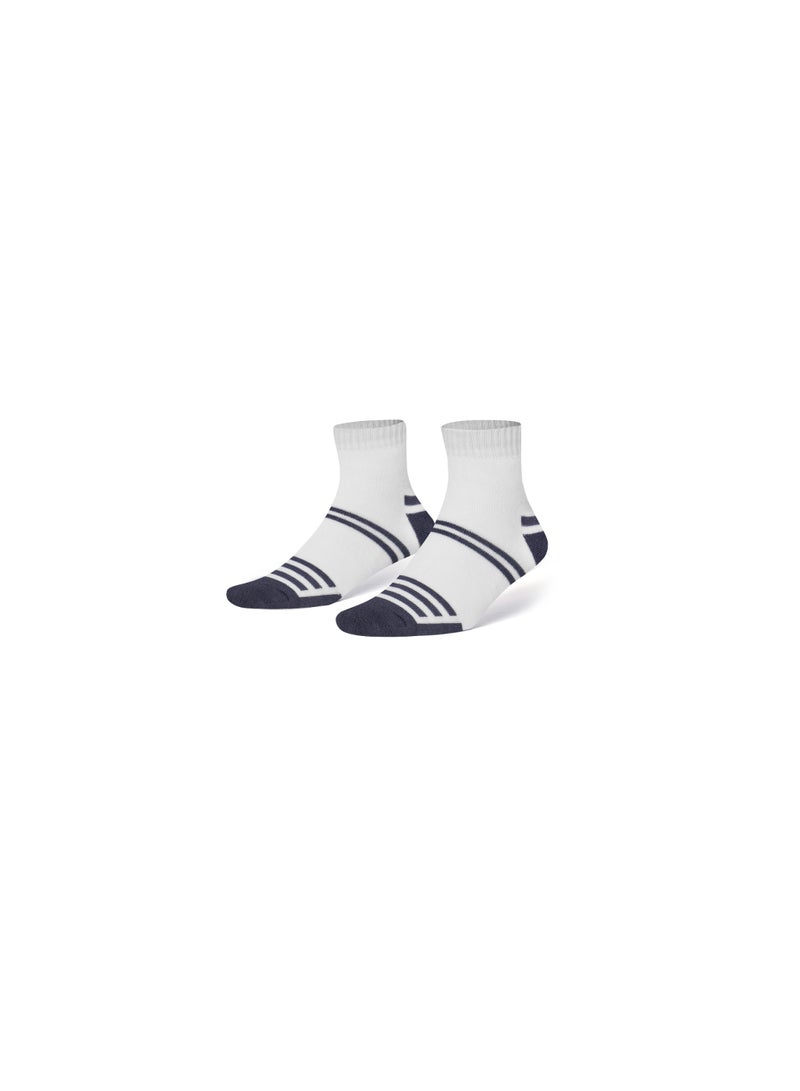 John Gladstone Men's Ankle Socks, White Assorted Colors 3 Pack - Image 5