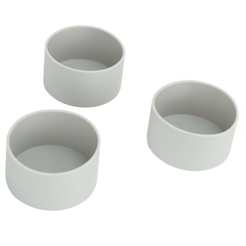 3 Pcs Silicone Cup Boot High Temperature Resistant Anti Slip Wear Scratch Water Bottle Bottom Sleeve Cover Gray - Image 4