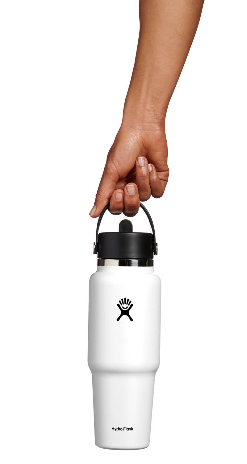 Hydro Flask 32 Oz Wide Flex Straw Travel Bottle White - Image 4