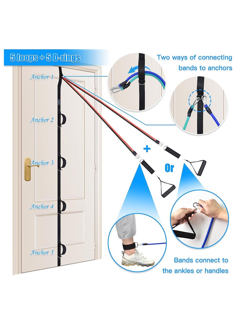 Rock Pow Resistance Bands Exercises Multi Point Anchor Gym Attachment for Home Fitness Portable Door Band Resistance Workout Equipment Easy to Install Punch-Free Nail-Free  - Image 4
