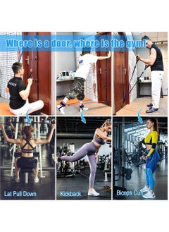 Rock Pow Resistance Bands Exercises Multi Point Anchor Gym Attachment for Home Fitness Portable Door Band Resistance Workout Equipment Easy to Install Punch-Free Nail-Free  - Image 2