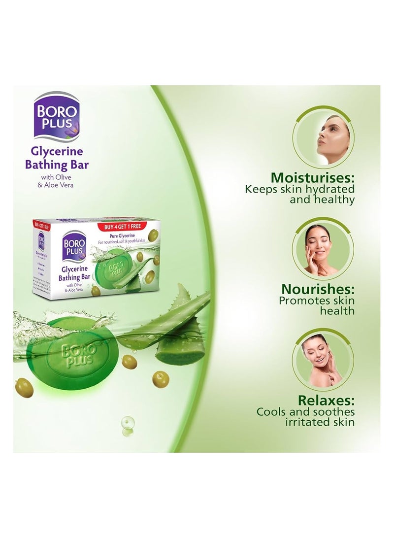 Boro Plus Himani Boroplus Glycerine Bathing Bar With Olive & Aloe Vera 125g