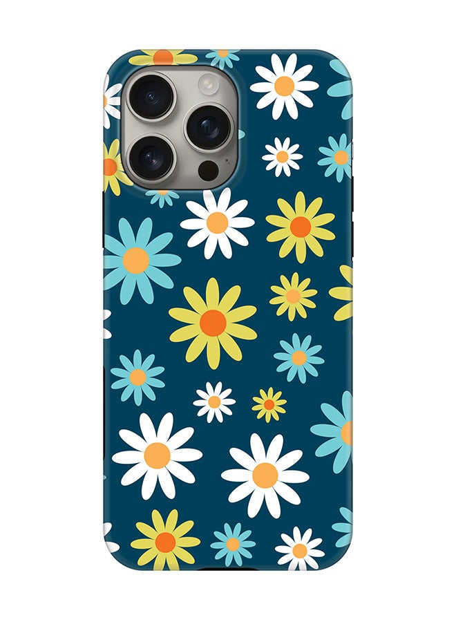 Stylizedd Tough Pro Magnetic Case for iPhone 16 Pro Max, Dual Layer hybrid PC + TPU Mobile Cover Matte - Pick A Daisy - Image 1