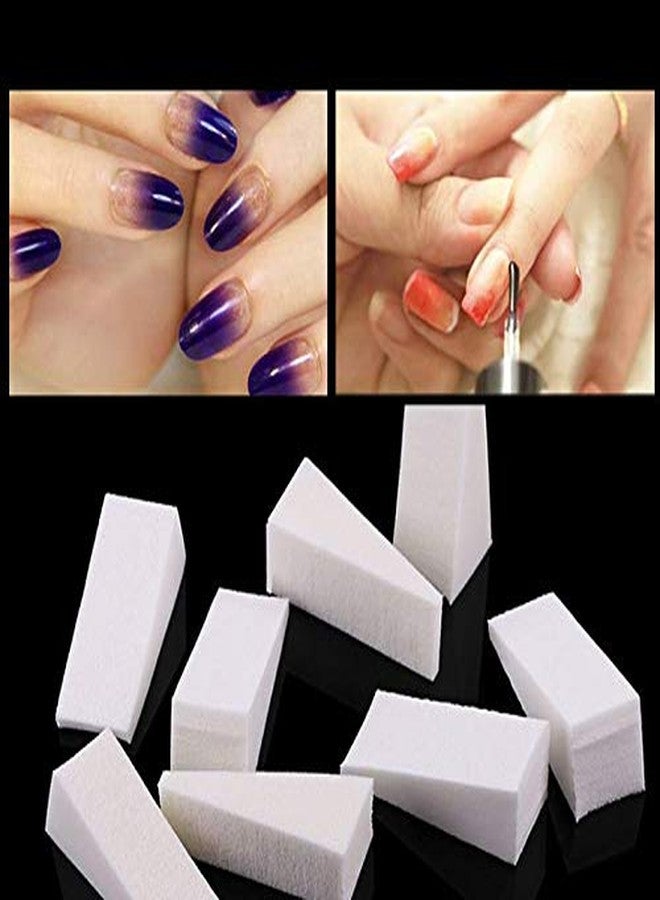 LASSUM 12 Pcs Gradient Nails Soft Sponges for Color Fade Manicure Nail Art Tools (White） - Image 2