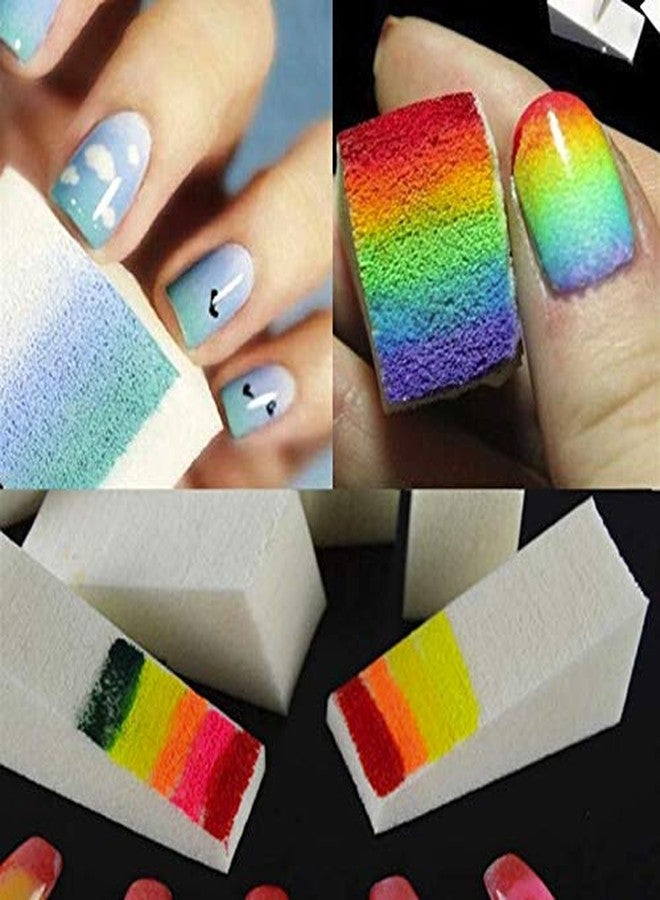 LASSUM 12 Pcs Gradient Nails Soft Sponges for Color Fade Manicure Nail Art Tools (White） - Image 3