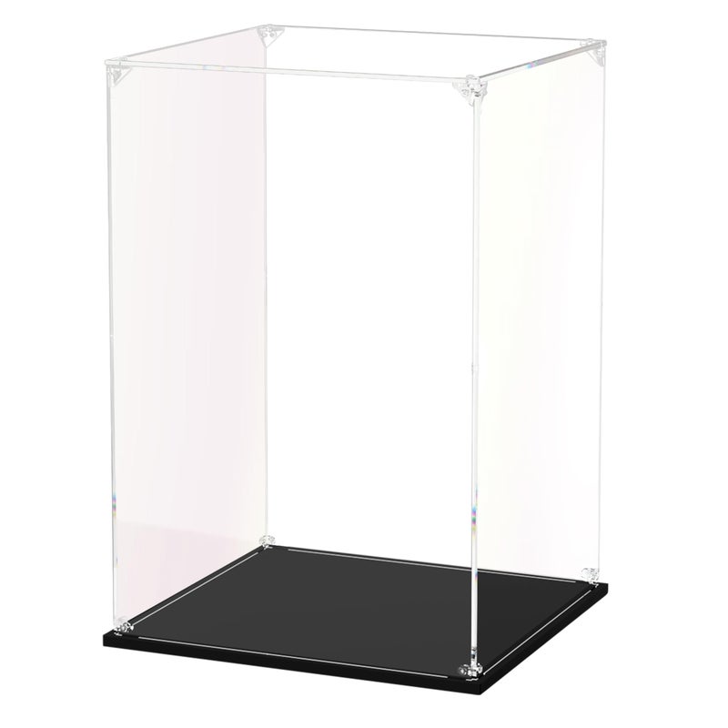 dofopo Clear Acrylic Display Case, Self-Assemble Showcase for Collectibles, Action Figures, Dolls- Alternative Glass Box for Commemorative Gifts (7x7x12inch,18x18x30 cm) - Image 1