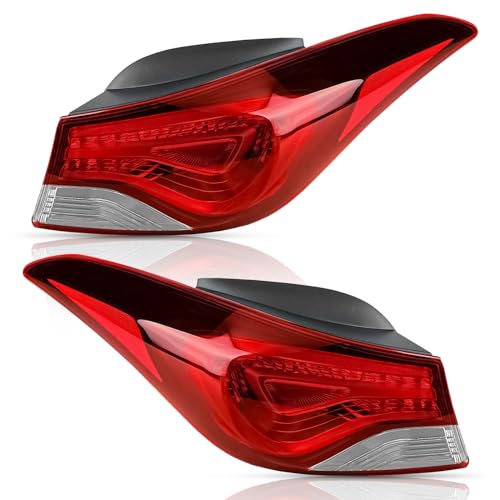 TODO Tail Lights Assembly Compatible with Hyundai Elantra 2014 2015 2016, 924023X230 924013X230 Tail Lamp Fits 2014 Elantra Coupe (Driver and Passenger Side) - Image 1