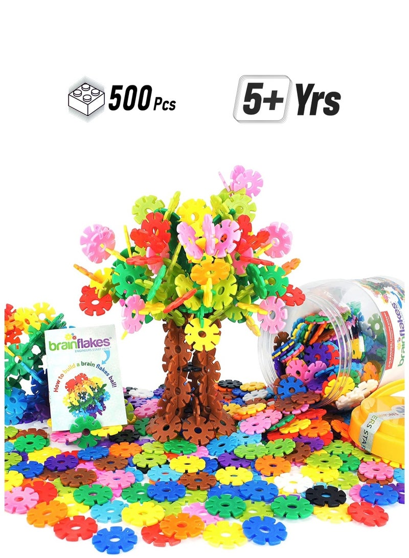 Brain Flakes Viahart Brain Flakes Building Toy Set | 500 Piece | Interlocking Plastic Disc | STEM Toy | Building and Construction Set | Educational & Learning Toys for Kids, Children | Plastic - Image 1