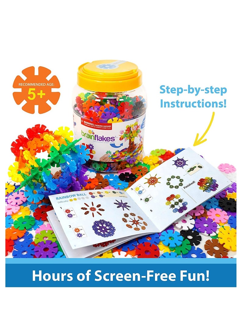 Brain Flakes - Viahart Brain Flakes Building Toy Set | 500 Piece | Interlocking Plastic Disc | STEM Toy | Building and Construction Set | Educational & Learning Toys for Kids, Children | Plastic - Image 1