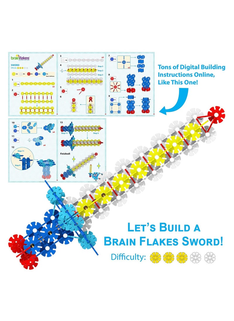 Brain Flakes - Viahart Brain Flakes Building Toy Set | 500 Piece | Interlocking Plastic Disc | STEM Toy | Building and Construction Set | Educational & Learning Toys for Kids, Children | Plastic - Image 1