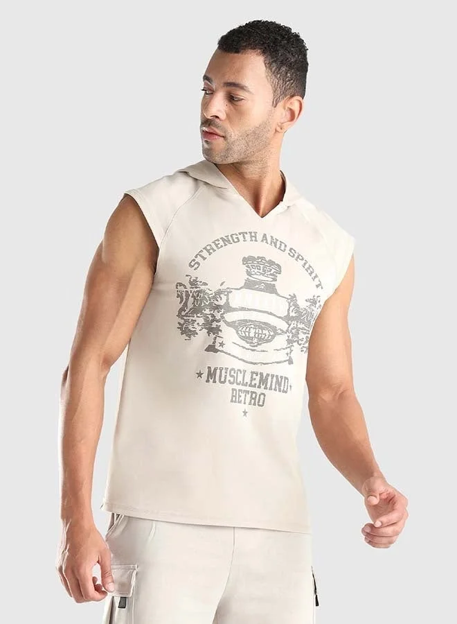 Musclemind Men's Sleeveless Hoodie Tank