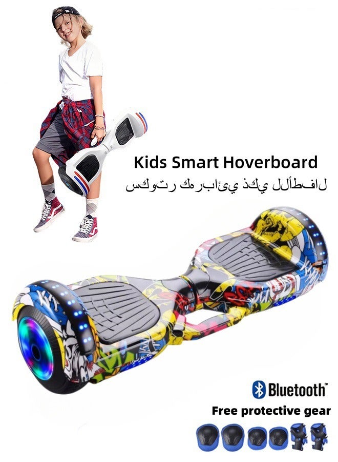 DAREU Kids Smart Hoverboard – 7" Self-Balancing Electric Scooter with LED Lights & Built-In Bluetooth Speaker – Safe & Fun Ride for Children - Image 1