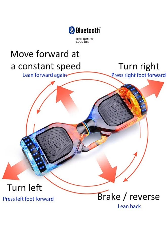 DAREU Kids Smart Hoverboard – 7" Self-Balancing Electric Scooter with LED Lights & Built-In Bluetooth Speaker – Safe & Fun Ride for Children - Image 3