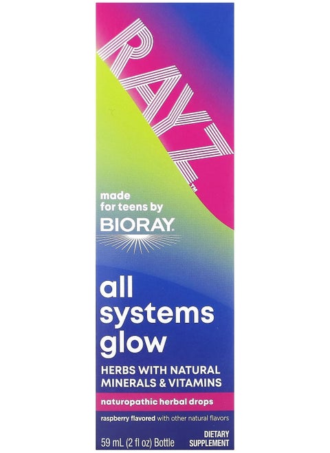 Rayz, All Systems Glow, For Teens, Raspberry, 2 fl oz (59 ml)