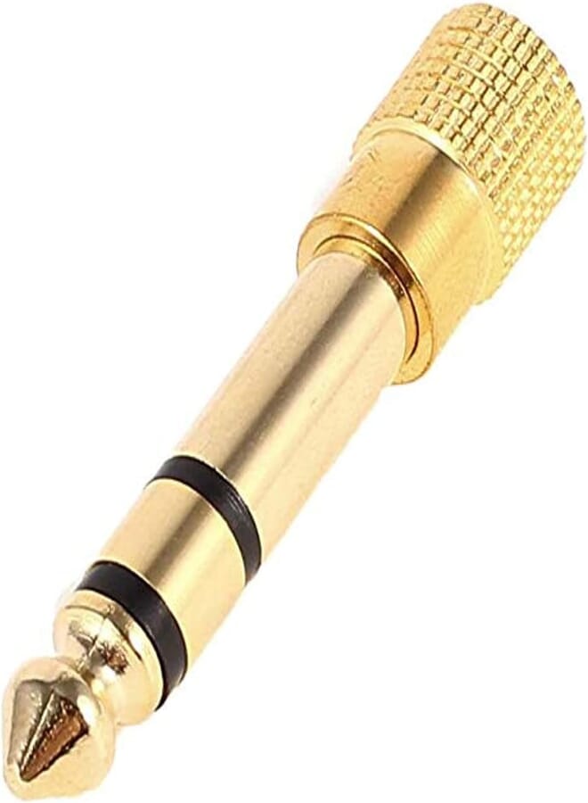 G-Power Gold 1/8 3.5mm Female to 6.5mm 1/4 Male Headphone Stereo Audio Jack Adapter Plug