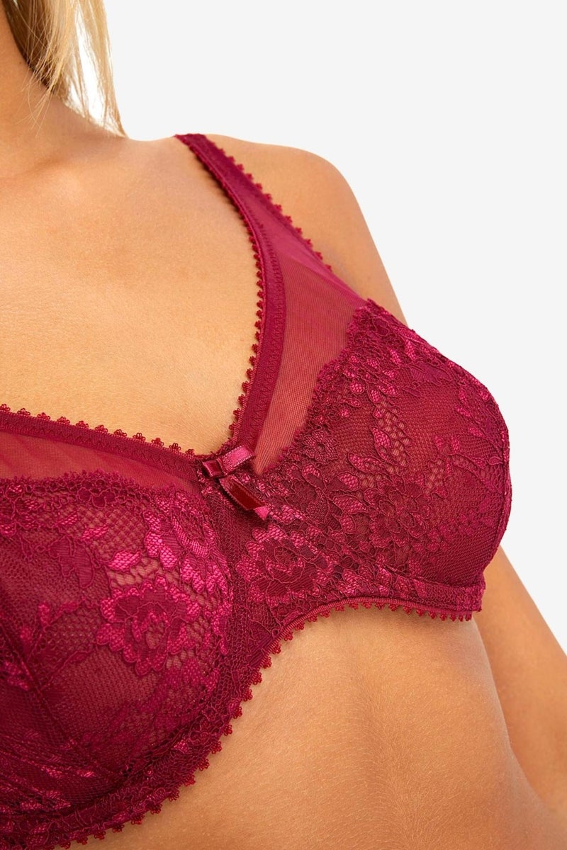 Ayyıldız 3647 Claret Red Minimizer Bra  - Image 2