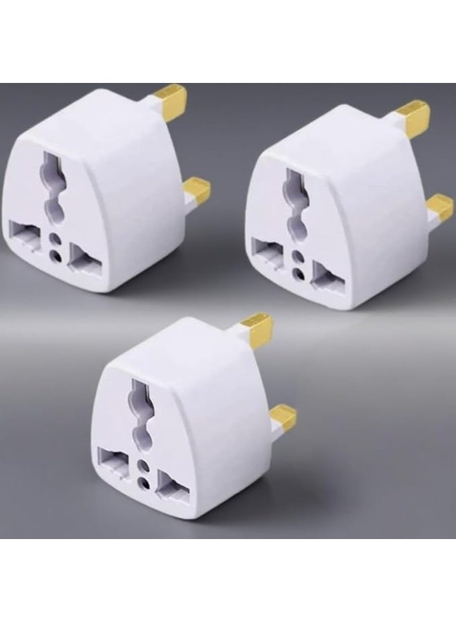 OMAKSS 3 Pieces Universal Travel Plug Adapter, AU UK EU to US, 3-Pin Wall Converter - Image 1