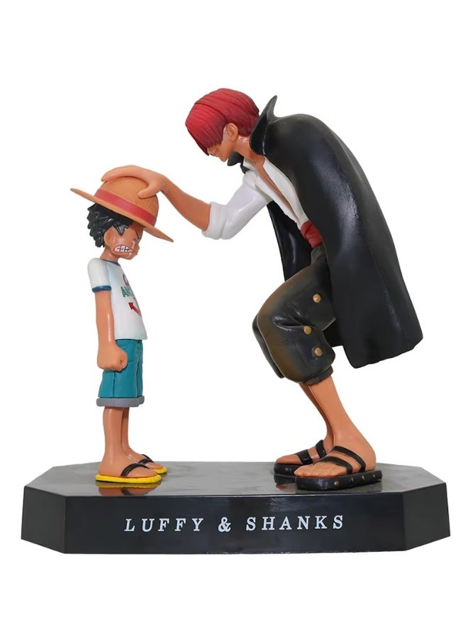 Rally One Piece Anime Figure – Luffy & Shanks Collectible Model, 18cm – Realistic Anime Design  - Image 1