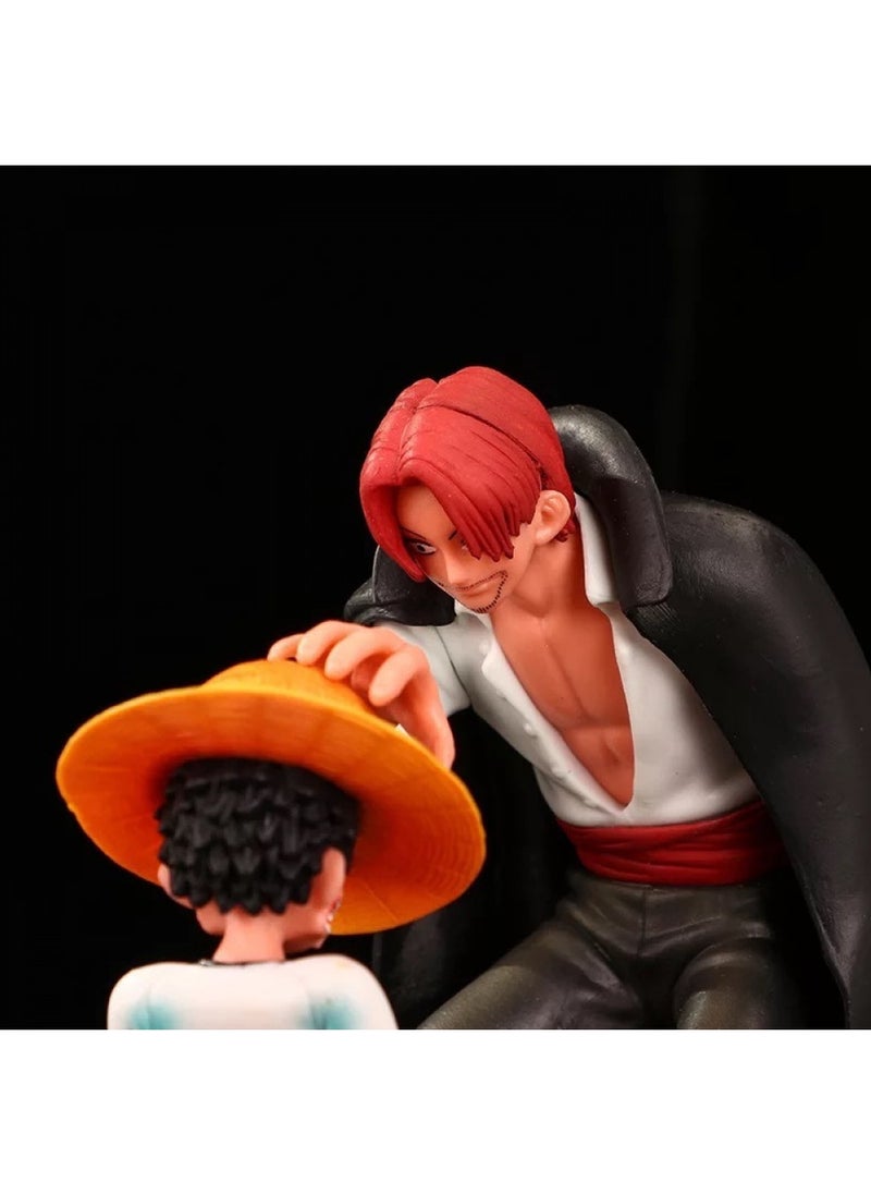 Rally One Piece Anime Figure – Luffy & Shanks Collectible Model, 18cm – Realistic Anime Design  - Image 2