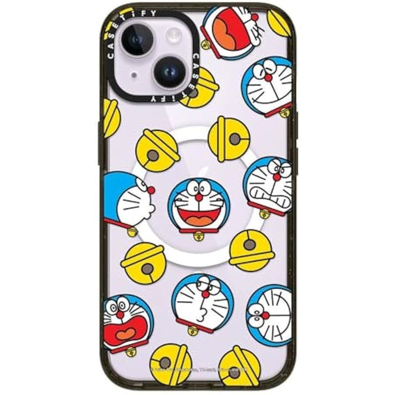 Casetify Impact Case for iPhone 14 【Doraemon Co-Lab / 8.2ft Drop Protection/Compatible with Magsafe】 - Doraemon Icon - Clear Black - Image 2