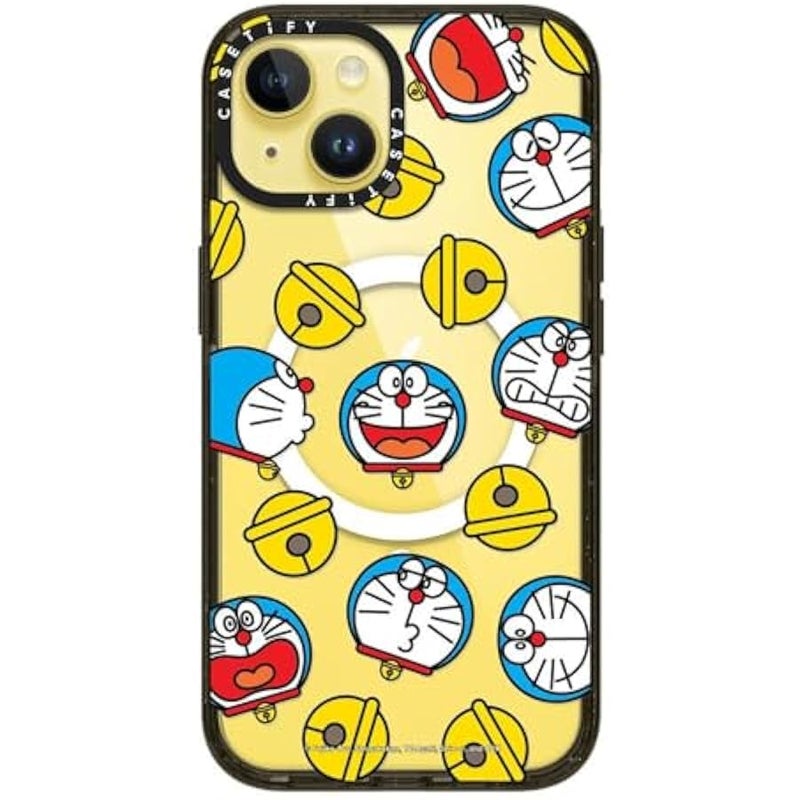 Casetify Impact Case for iPhone 14 【Doraemon Co-Lab / 8.2ft Drop Protection/Compatible with Magsafe】 - Doraemon Icon - Clear Black - Image 3