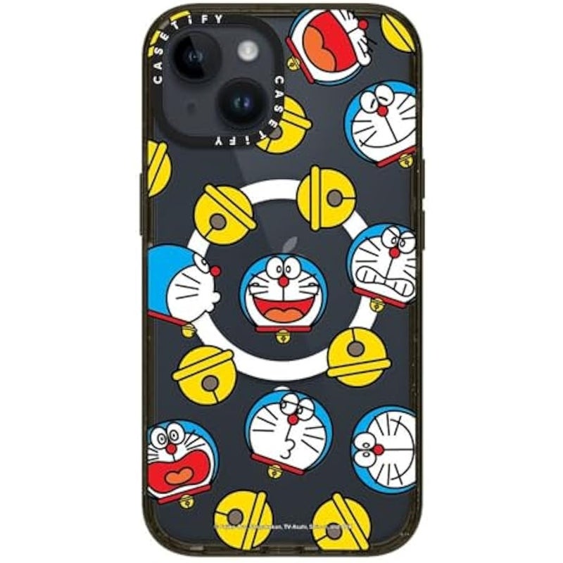 Casetify Impact Case for iPhone 14 【Doraemon Co-Lab / 8.2ft Drop Protection/Compatible with Magsafe】 - Doraemon Icon - Clear Black - Image 5