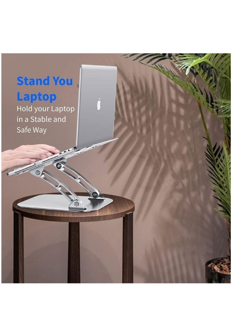 Laptop Stand, Notebook Stand Ergonomic Height Angle Adjustable Computer Laptop Holder Compatible with MacBook, Air, Pro, Dell XPS, Samsung, Alienware All Laptops 11-17" - Image 4