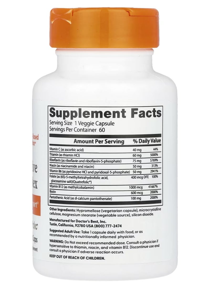 Doctor's BEST Doctor's Best, Fully Active B Complex, 60 Veggie Caps  - Image 2