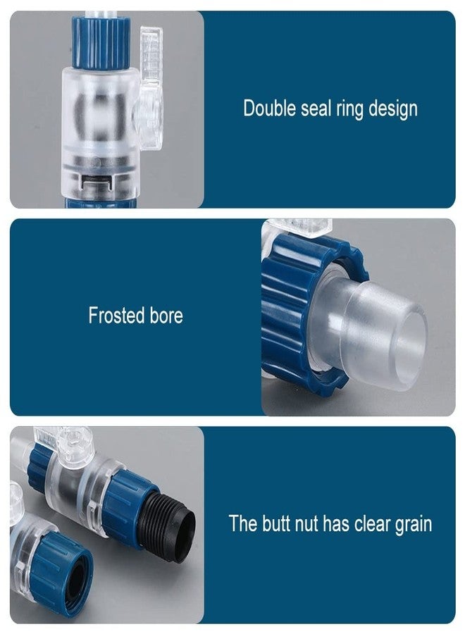 MiOYOOW Aquarium Hose Valve, Fish Tank Hose Connector Fishbowl Water Flow Control Valve with Quick Release Handle for Aquariums Fish Tanks - Image 2
