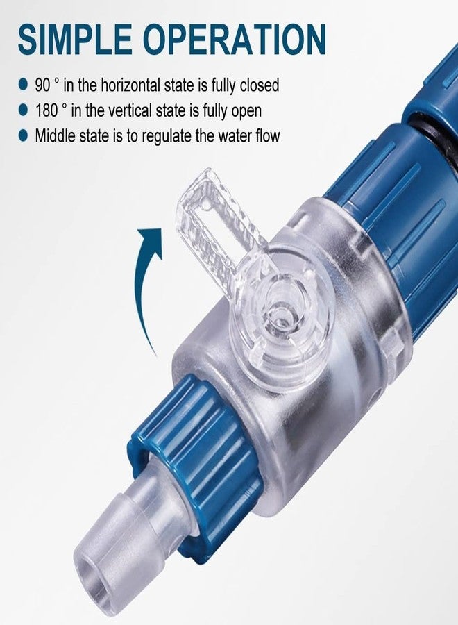 MiOYOOW Aquarium Hose Valve, Fish Tank Hose Connector Fishbowl Water Flow Control Valve with Quick Release Handle for Aquariums Fish Tanks - Image 4