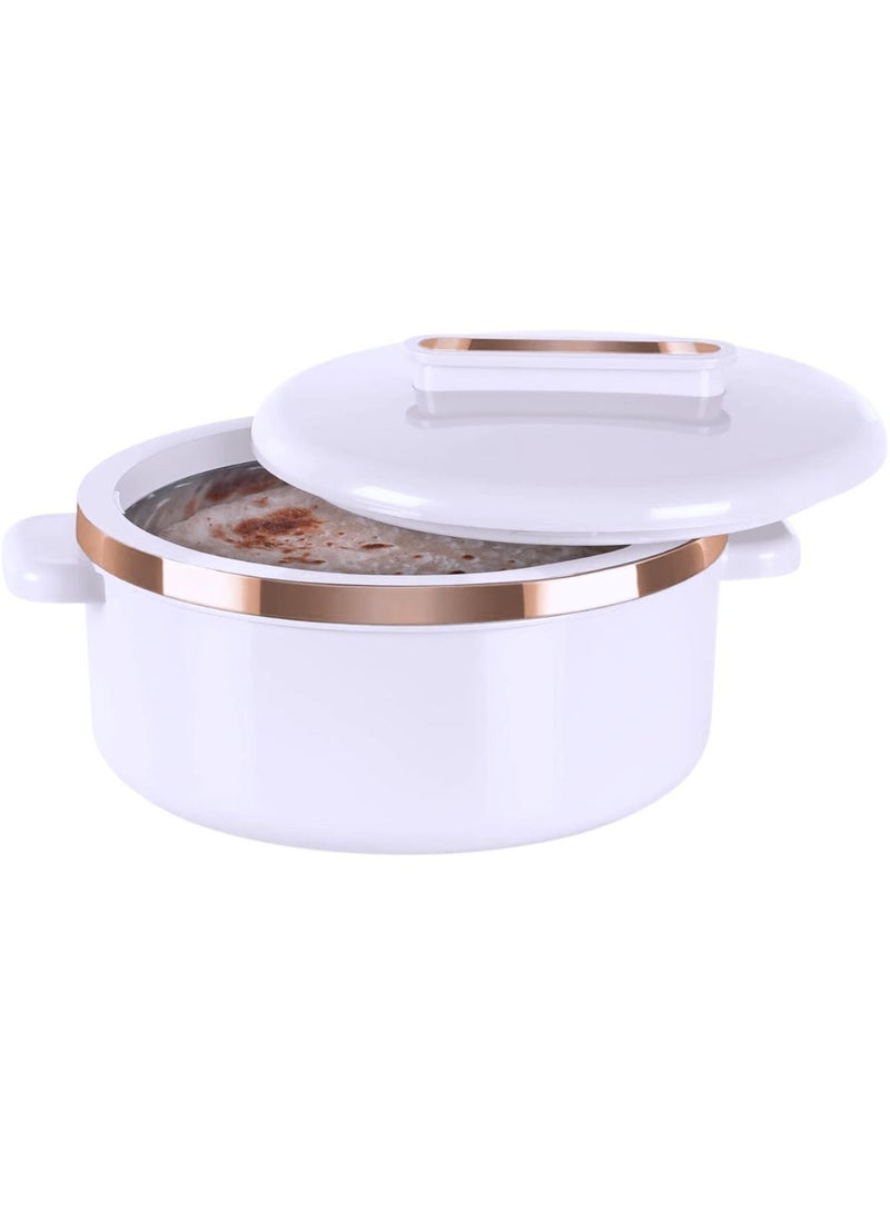Milton Set of 3 Inner Stainless Steel Hotpot 1000 ml, 1500 ml, 2500 ml White /Gold - Image 4
