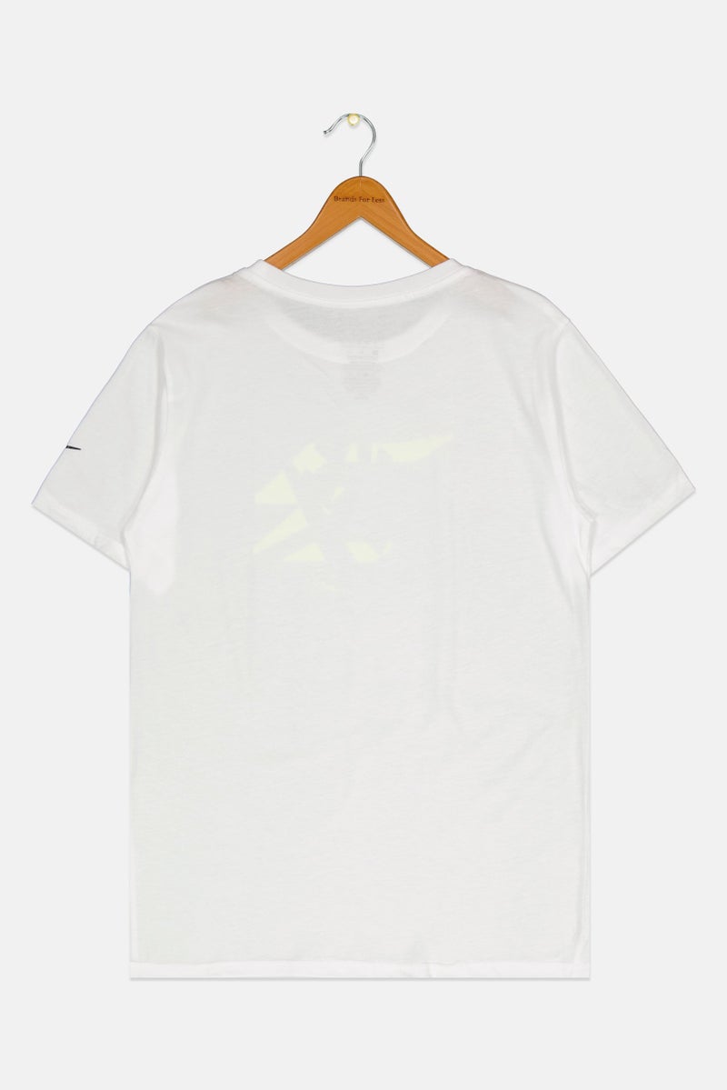 Nike 3Brand by Russell Wilson Kids Boy Short Sleeves Running T-Shirt, White - Image 2