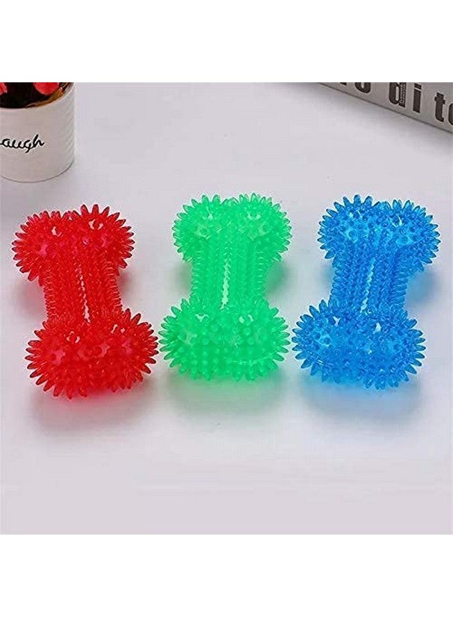 100% Non Toxic Rubber Flavoured Puppy Bone Toy Soft Spike Bone Chew Toy Teething Toy (Soft Spike Bone,Color May Vary) - Image 3