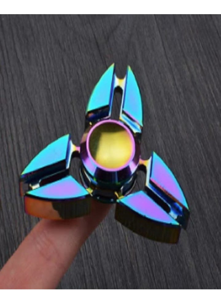 Generic Multi-Color Tri-Head Spinner, Alloy Hand Spinner to Relieve Stress and Anxiety  - Image 2