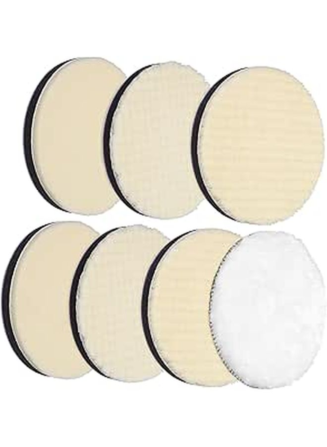 7 Inch 7pcs Polishing Pad Car Detailing Buffing and Compounding Tools Compatible Drill Buffer Attachments Excellent Polishing Results for Cars and Suvs - Image 1