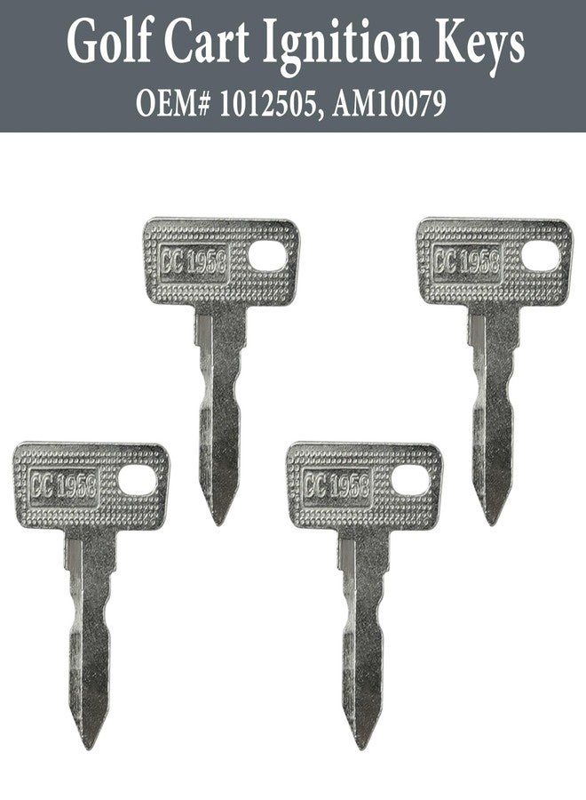 gradora 4PCS Golf Cart Club Car Keys for 1982-Up Club Car Precedent DS 1012505 - Image 3