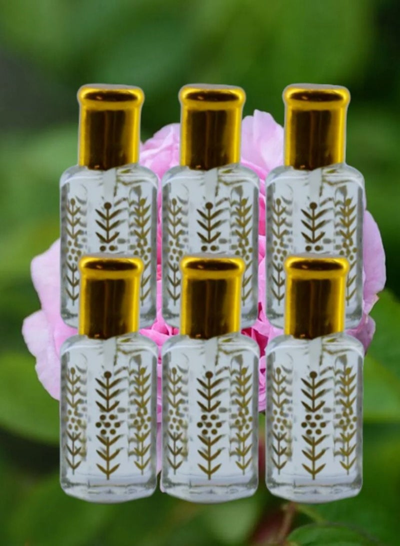 6 قطع عطر ورد هولاندي ثابت وفواح عبوة اقتصادية 12 مل