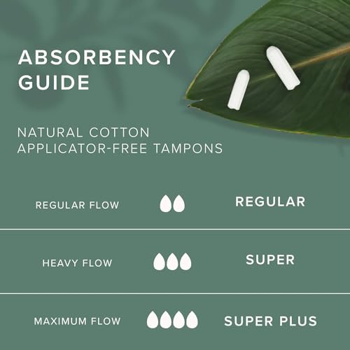 Veeda 100% Natural Cotton Tampons Super Absorbency - Non-Applicator Tampons with leak proof protection - Unscented, Chlorine & Toxin Free - 16 Count - Image 5