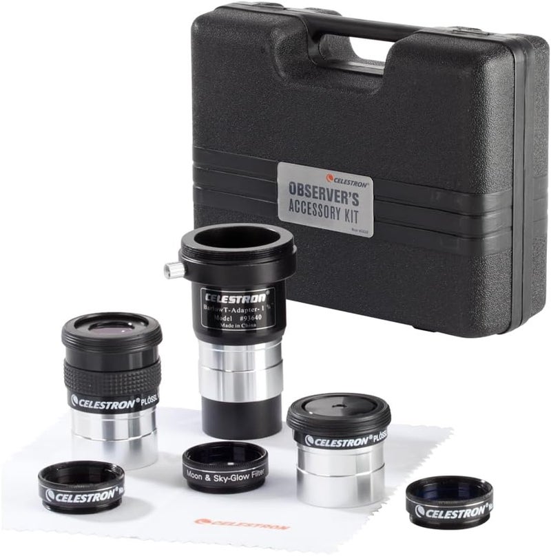 Celestron 1.25-inch Observer's Accessory Kit with Plossl Eyepieces and Filters - Image 1