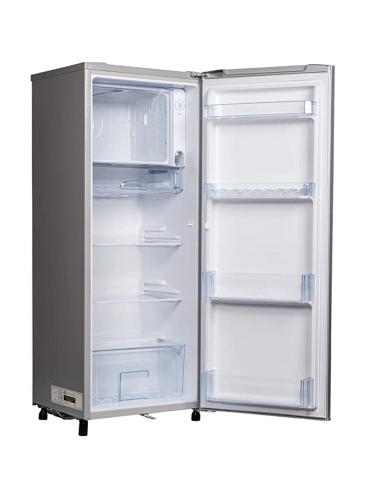STAR TRACK 275L Gross / 230L Net capacity Single Door Refrigerator, Lock and Key, Led Light, Glass Shelf, Fridge Basket, Adjustable Thermostat, Adjustable Feet, R600a, Manual Defrost, Hinged Single Door, Dark Grey, ST-FRG-275L ST-FRG-275L Dark Grey - Image 2