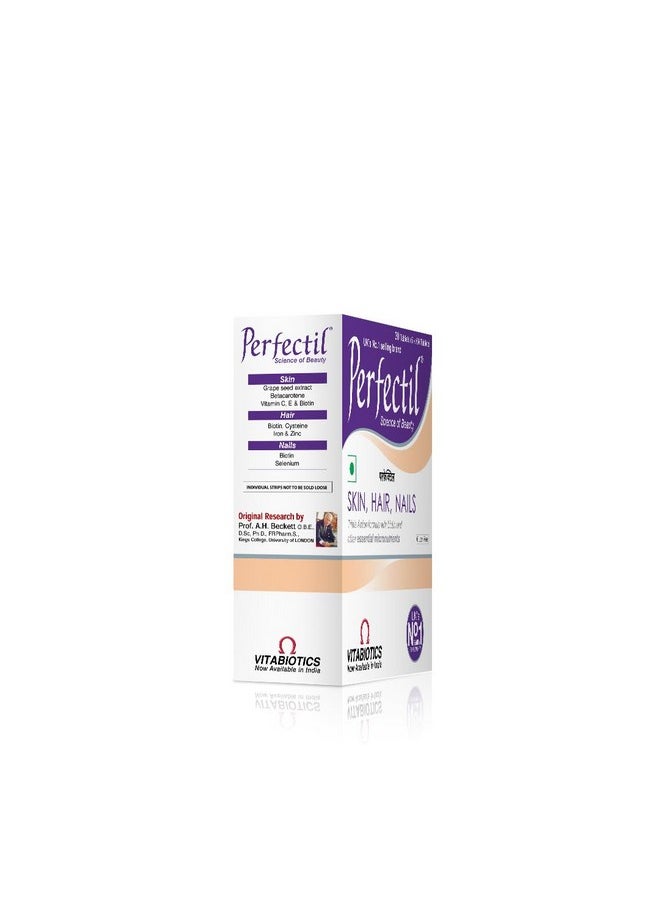 Perfectil Multivitamin Supplements for Hair, Skin and Nails for Men & Women,Packed with Biotin and Grape Seed Extract for Radiant and Younger-Looking Skin, Stronger Nails | 30 Tablets (Pack of 3)  - Image 5