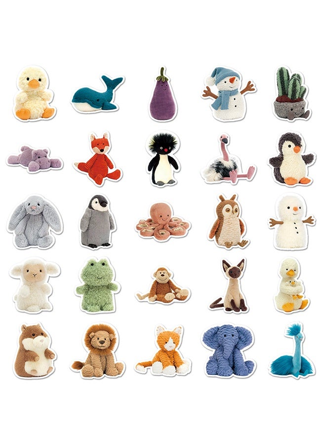 جيليكات ١٠٢ قطعة من ملصقات Jellycat Niche الشخصية، ملصقات جوائز الطلاب، مناسبة لأجهزة الكمبيوتر المحمولة، والغيتار، وزجاجات المياه، وألواح التزلج، وحقائب السفر، ومصدات السيارات، وملصقات لطيفة للأطفال والفتيات والمراهقين. - Image 3