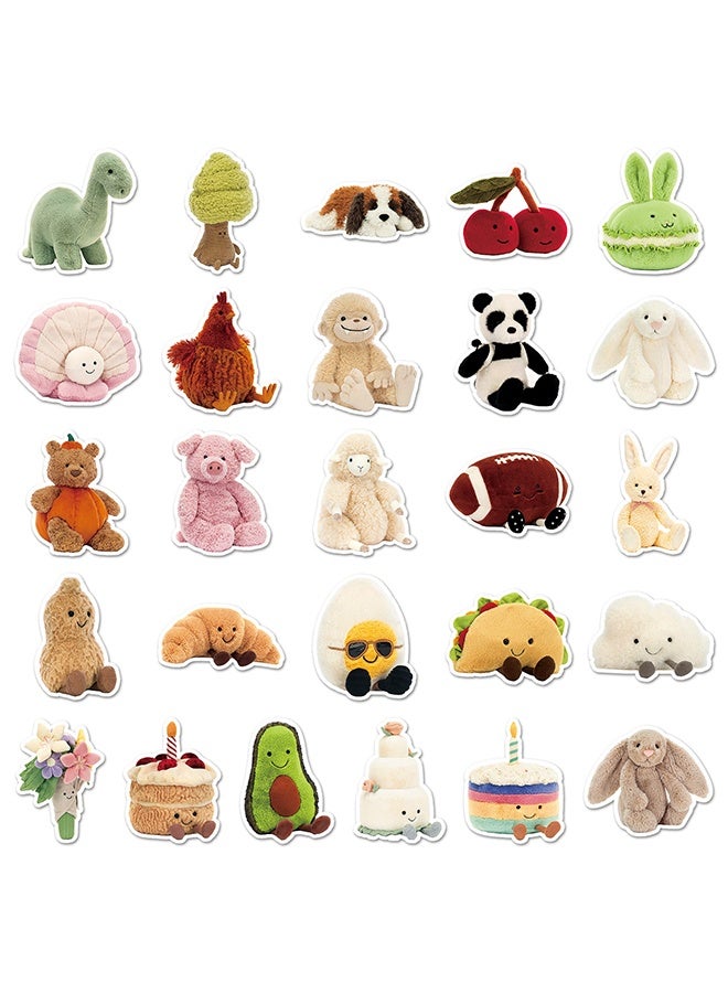 جيليكات ١٠٢ قطعة من ملصقات Jellycat Niche الشخصية، ملصقات جوائز الطلاب، مناسبة لأجهزة الكمبيوتر المحمولة، والغيتار، وزجاجات المياه، وألواح التزلج، وحقائب السفر، ومصدات السيارات، وملصقات لطيفة للأطفال والفتيات والمراهقين. - Image 4