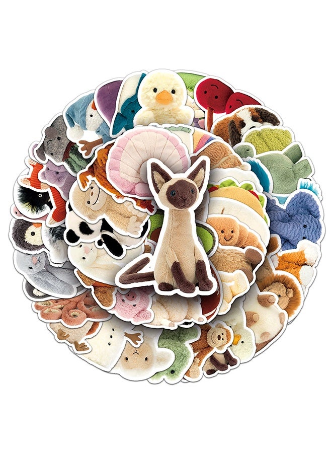 جيليكات ١٠٢ قطعة من ملصقات Jellycat Niche الشخصية، ملصقات جوائز الطلاب، مناسبة لأجهزة الكمبيوتر المحمولة، والغيتار، وزجاجات المياه، وألواح التزلج، وحقائب السفر، ومصدات السيارات، وملصقات لطيفة للأطفال والفتيات والمراهقين. - Image 5