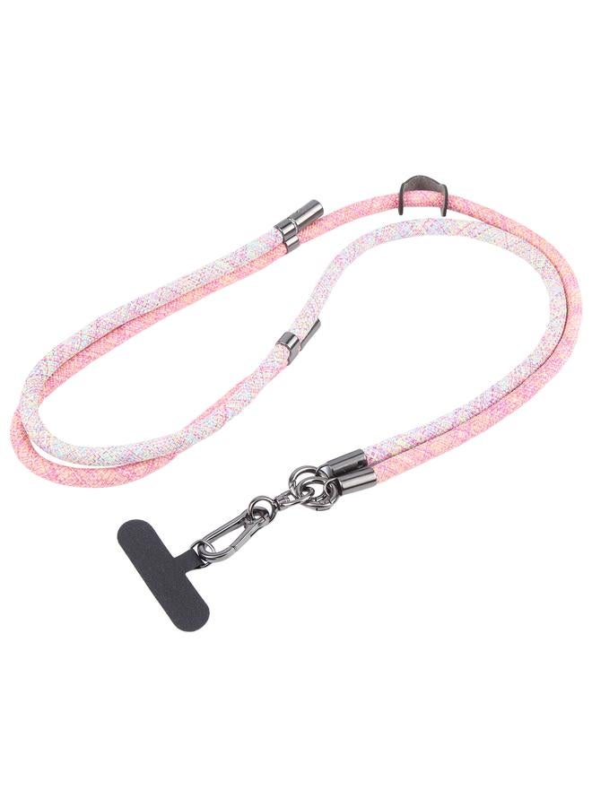 حبل طويل قابل للتعديل ومطابق للألوان لمنع فقدان الهاتف المحمول (وردي)