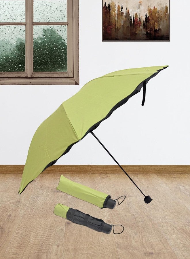 FABINALIV Olive Solid Waterproof Compact 3 Fold Magic Umbrella With Cover (FLUB-1034-Olive) - Image 4