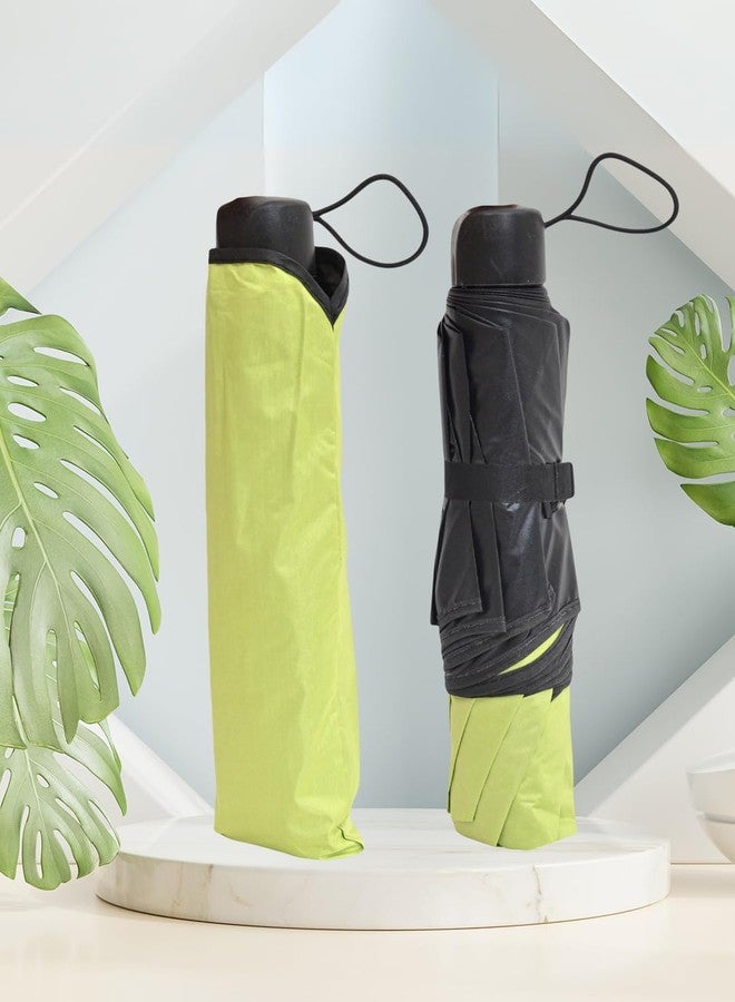FABINALIV Olive Solid Waterproof Compact 3 Fold Magic Umbrella With Cover (FLUB-1034-Olive) - Image 2