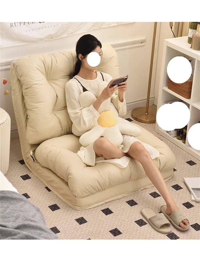 سرير أريكة قابل للطي، تصميم بسحاب مخفي، مسند ظهر قابل للتعديل بخمسة أوضاع، قماش تكنولوجي، مقاوم للماء، أريكة أرضية على شكل حصير التاتامي - Image 3