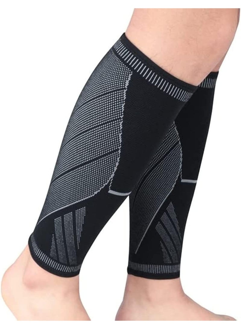 FDTY جورب ضغط للساق للرجال والنساء - جورب ضغط للساق لعلاج الدوالي والأوردة الدوالي والتمزق في الساق - زوج واحد من الجوارب المريحة لضغط الساق - Image 1