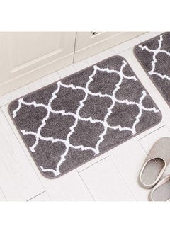 AMERTEER 2-Piece Trellis Non-Slip Mat Set Grey/White  - Image 4